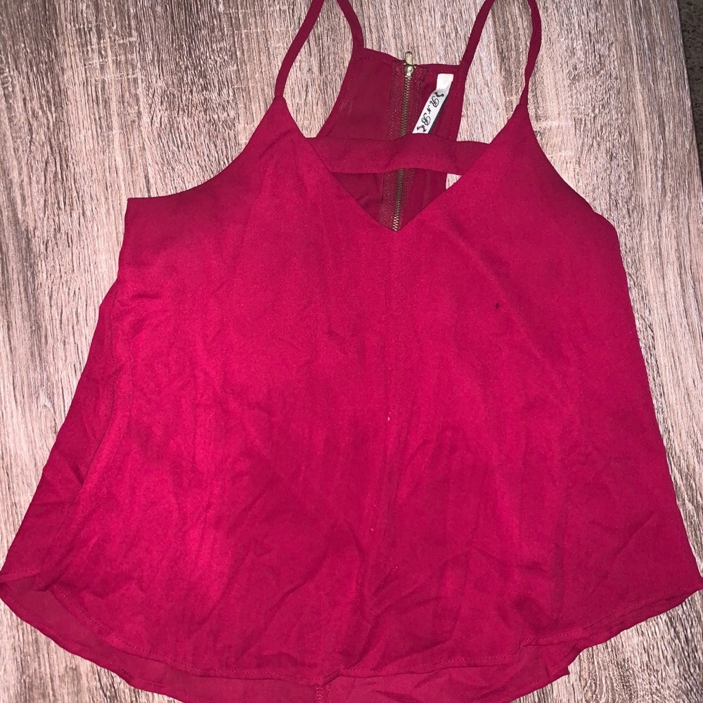 Burgundy top